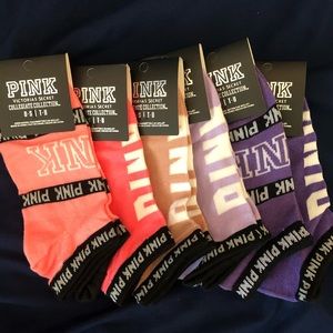 6 Pairs of VS Pink Ankle Socks NWT